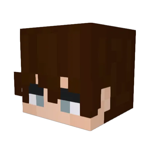 Emeraldix Minecraft avatar head, 3D render