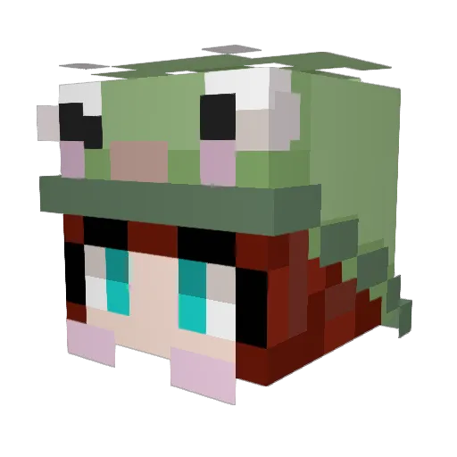 Emeraldkitty0810 Minecraft avatar head, 3D render