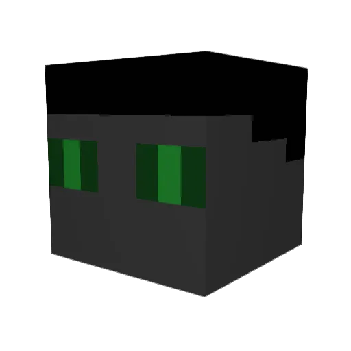 Emeraldman45 Minecraft avatar head, 3D render