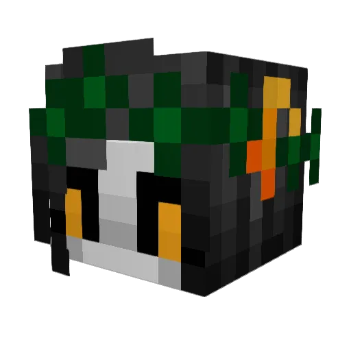 Emeralds156 Minecraft avatar head, 3D render