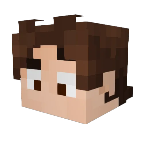 EmeraldsMiner Minecraft avatar head, 3D render
