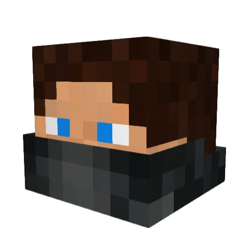 Emereld_Explorar Minecraft avatar head, 3D render