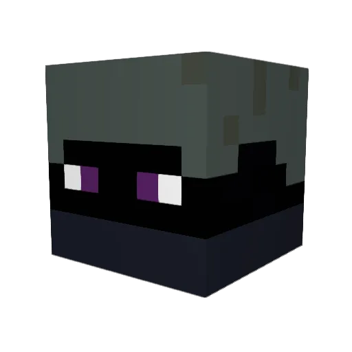 Emerisium Minecraft avatar head, 3D render