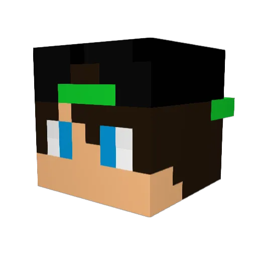 EmeritusTv Minecraft avatar head, 3D render