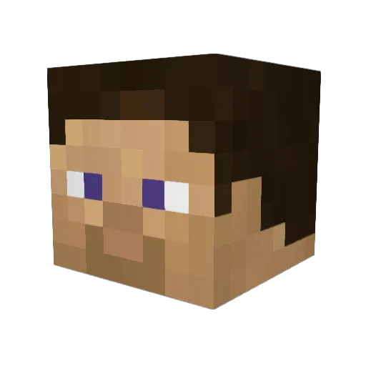EmersonLimey Minecraft avatar head, 3D render