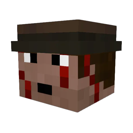 Emerton Minecraft avatar head, 3D render