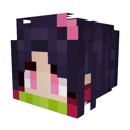 EmeryCurls Minecraft avatar head, 3D render