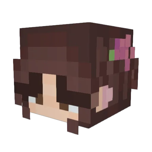 EmeryRose1 Minecraft avatar head, 3D render