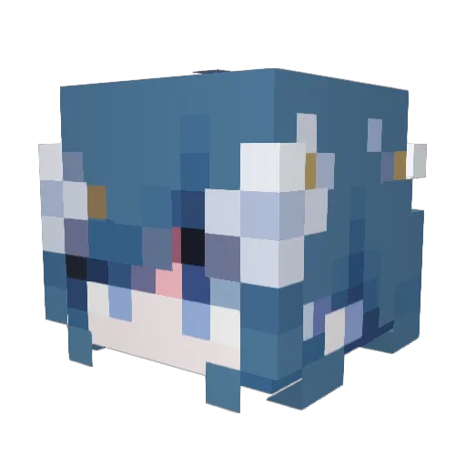 Emery_Mira Minecraft avatar head, 3D render