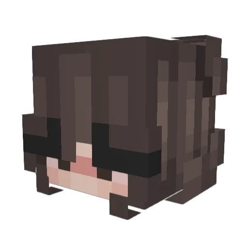 Emery_png Minecraft avatar head, 3D render