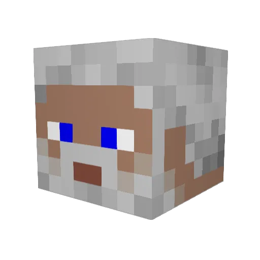 Emes_Official Minecraft avatar head, 3D render