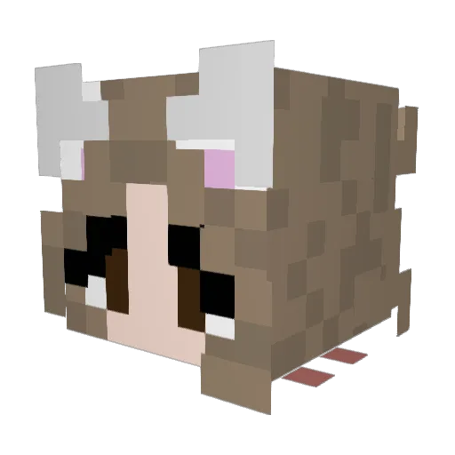 Emese222 Minecraft avatar head, 3D render