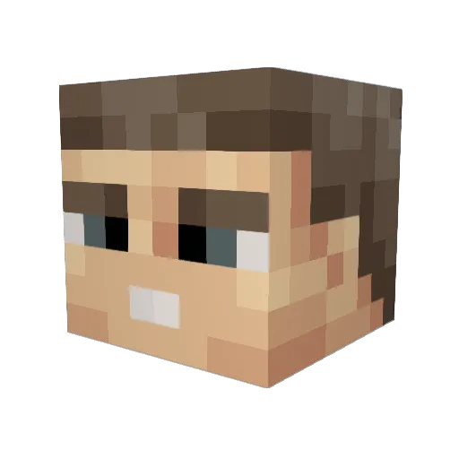 Emesel Minecraft avatar head, 3D render