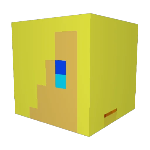 Emesh Minecraft avatar head, 3D render
