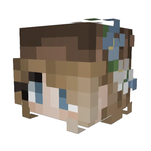 Emeske Minecraft avatar head, 3D render