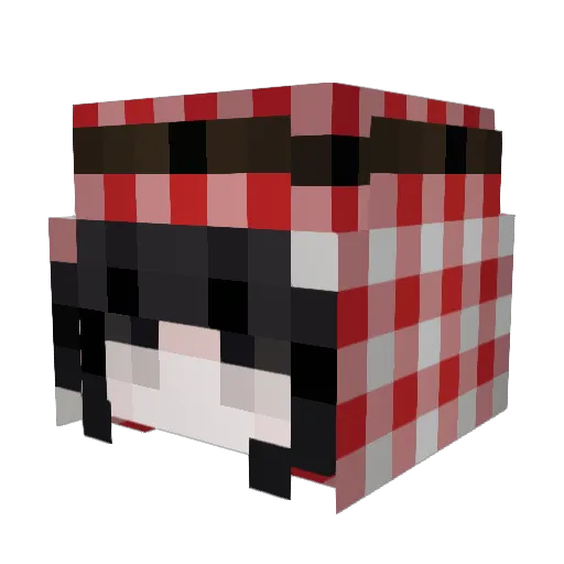 Emestry Minecraft avatar head, 3D render