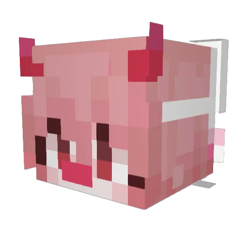 EmetSuki Minecraft avatar head, 3D render