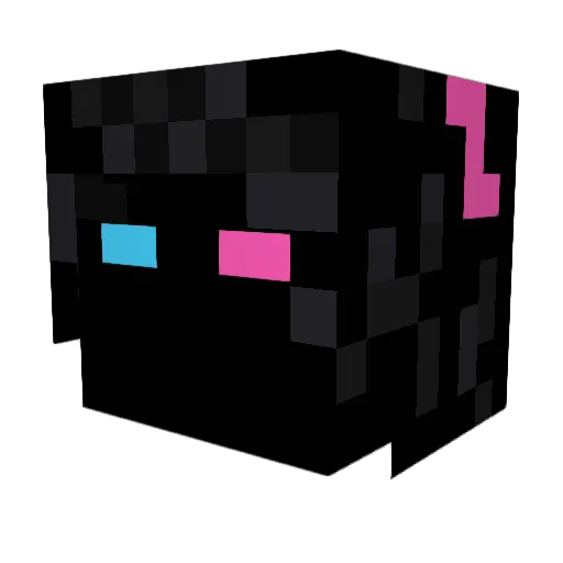 EmethyOtterYT Minecraft avatar head, 3D render