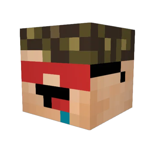 Emfe31 Minecraft avatar head, 3D render