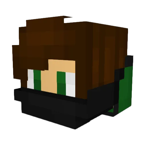 Emflyguy Minecraft avatar head, 3D render