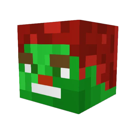 Emgeret Minecraft avatar head, 3D render