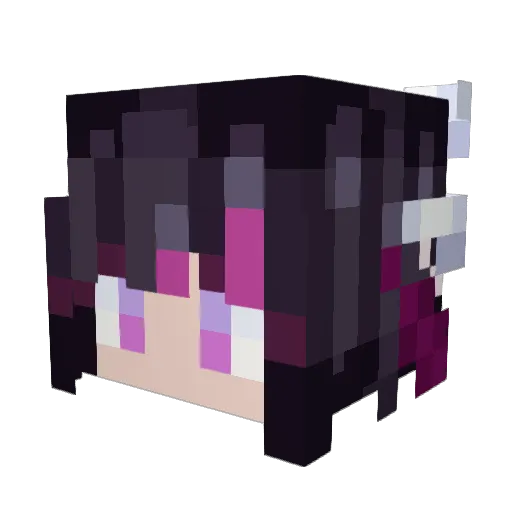 Emi0754 Minecraft avatar head, 3D render