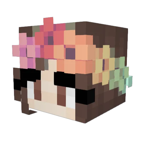 Emi156Emi Minecraft avatar head, 3D render