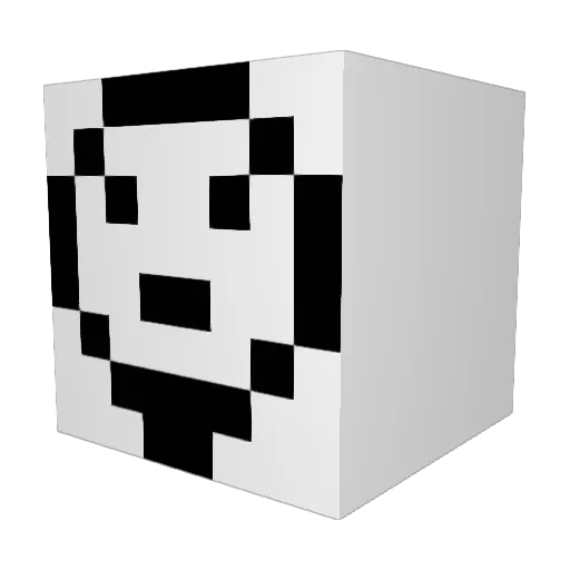 Emi2323 Minecraft avatar head, 3D render