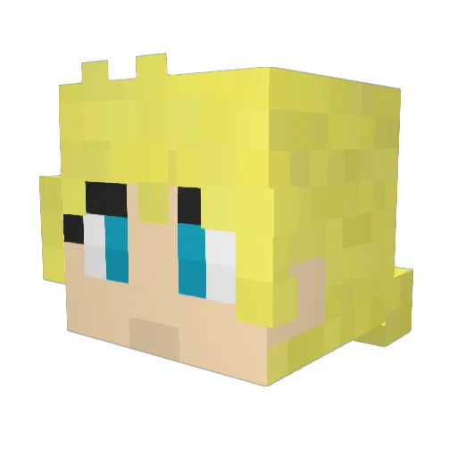 Emi26dt Minecraft avatar head, 3D render