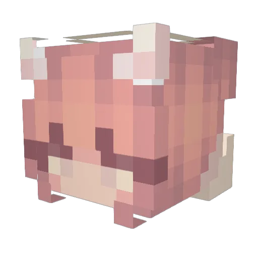 EmiChan010 Minecraft avatar head, 3D render