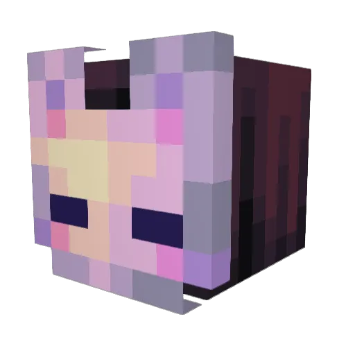 EmiMei Minecraft avatar head, 3D render