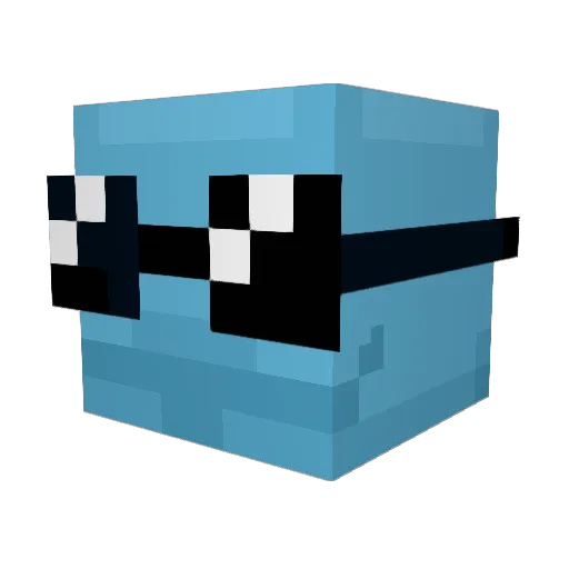 EmiMoli Minecraft avatar head, 3D render