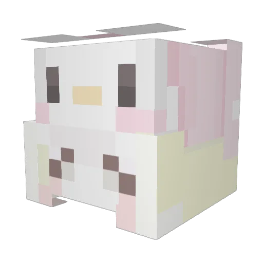 EmiMommi Minecraft avatar head, 3D render