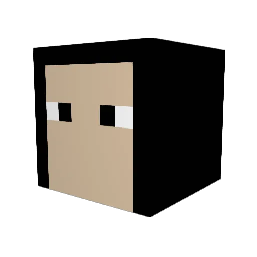 EmiNatsu Minecraft avatar head, 3D render