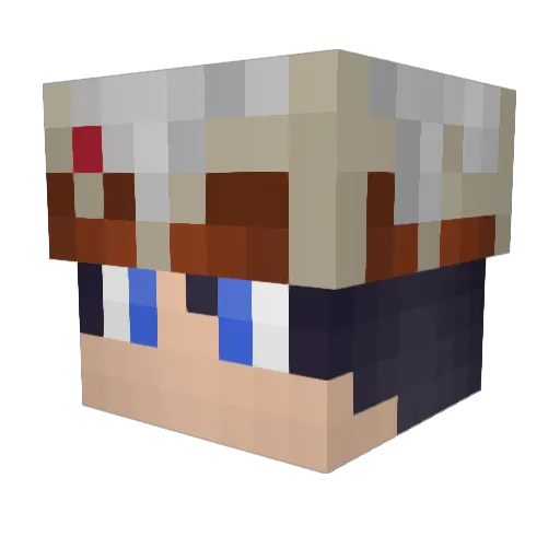 EmiShoker Minecraft avatar head, 3D render