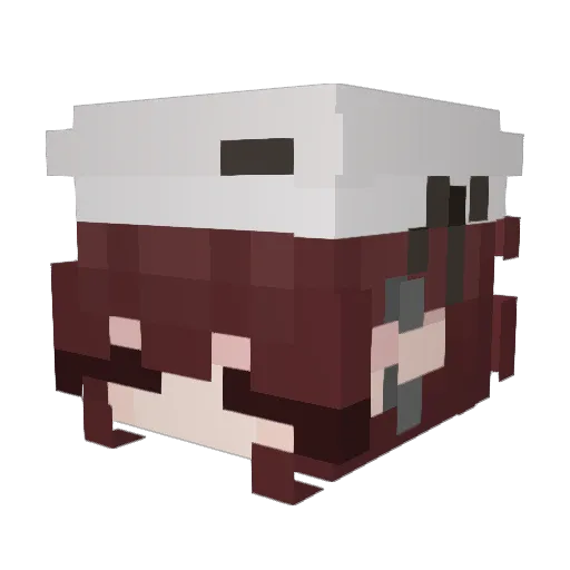 EmiTL Minecraft avatar head, 3D render