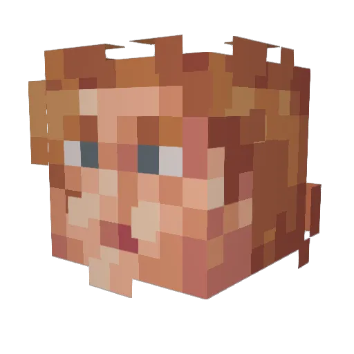 EmiTron69 Minecraft avatar head, 3D render