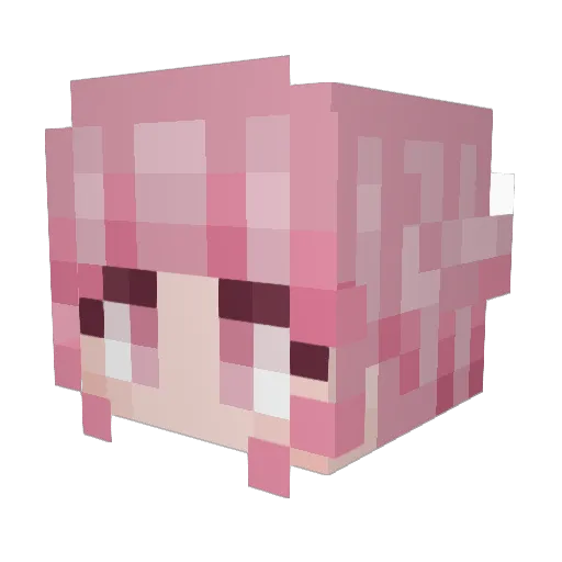 EmiUp Minecraft avatar head, 3D render