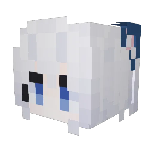 Emia_DaoYi Minecraft avatar head, 3D render