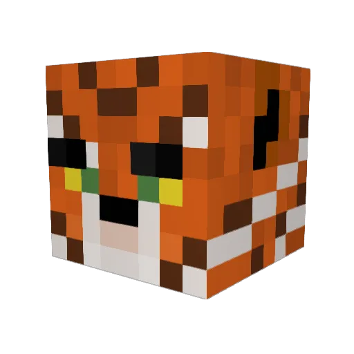 Emiastar Minecraft avatar head, 3D render