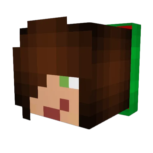 Emiberry01 Minecraft avatar head, 3D render