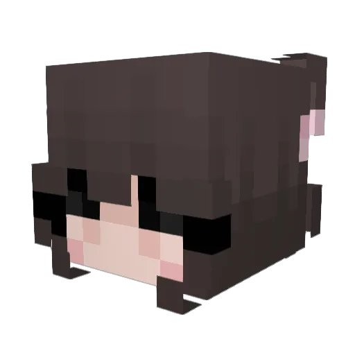 Emiboow Minecraft avatar head, 3D render