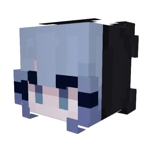Emics Minecraft avatar head, 3D render