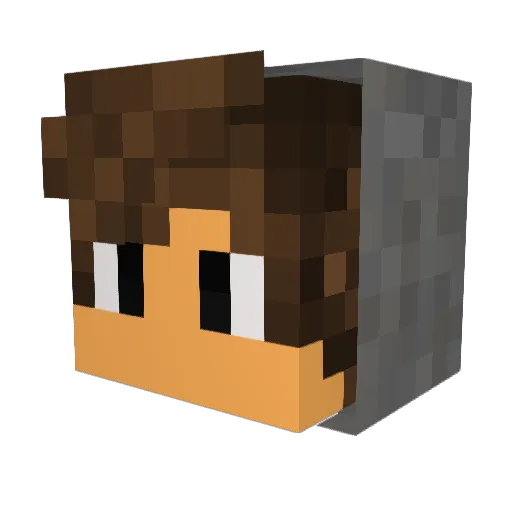 EmielEDW Minecraft avatar head, 3D render