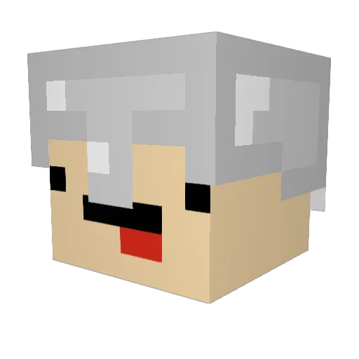 EmielRocks Minecraft avatar head, 3D render