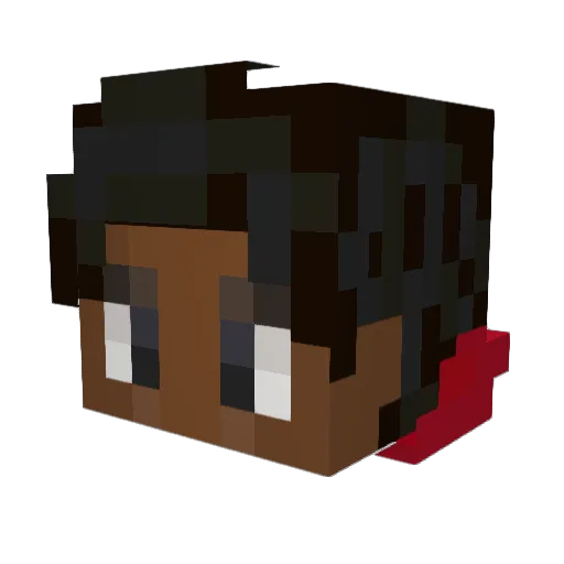Emietiia Minecraft avatar head, 3D render