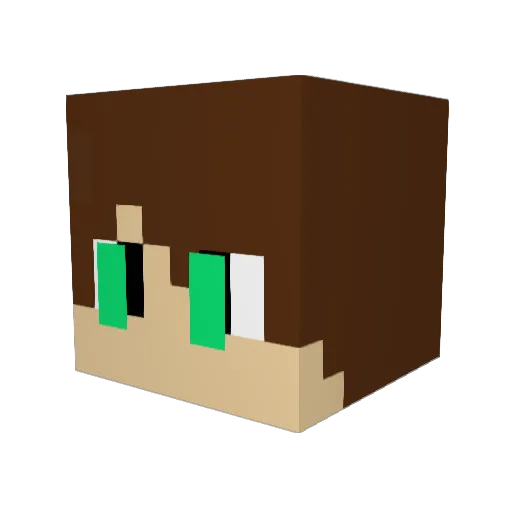 Emifink12 Minecraft avatar head, 3D render
