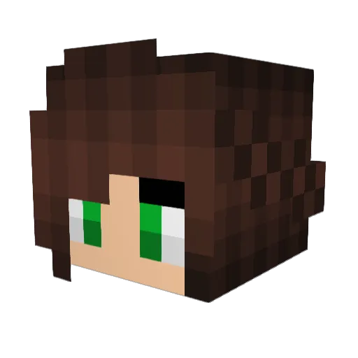 Emiiiiily Minecraft avatar head, 3D render