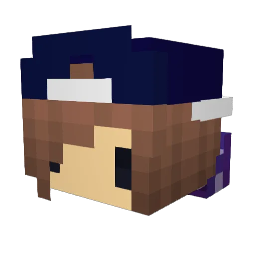 Emijean14 Minecraft avatar head, 3D render