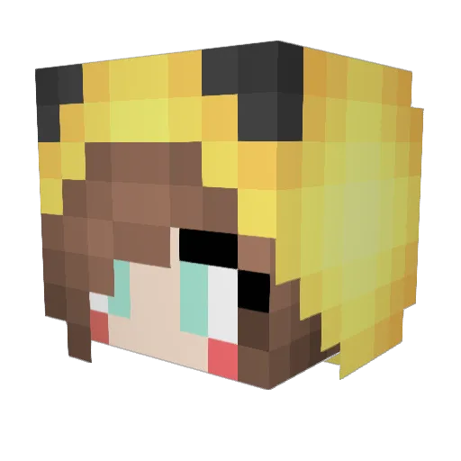 Emiko59 Minecraft avatar head, 3D render